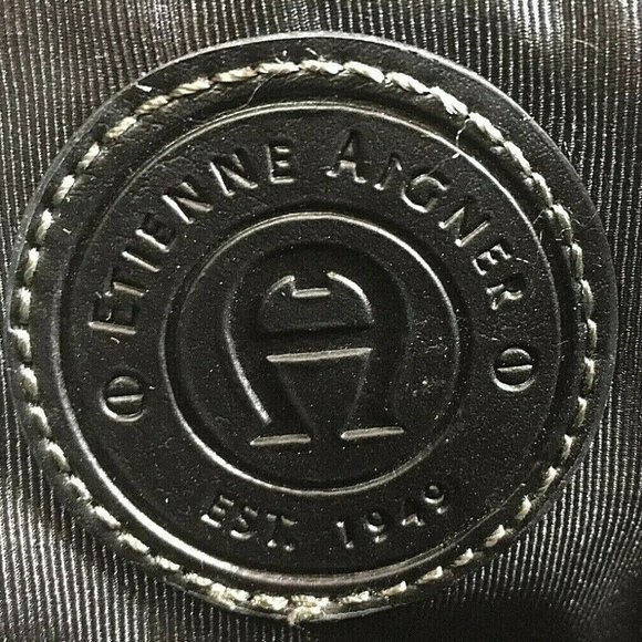 Etienne Aigner Large Black Structured Leather Bag - Picture 12 of 12